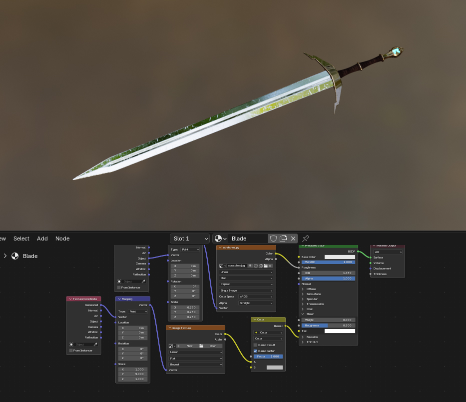 Sword Blender render
