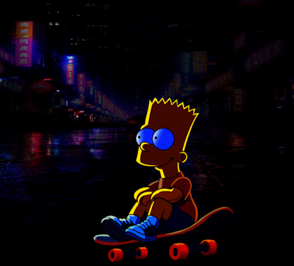 Grateful Bart illustration